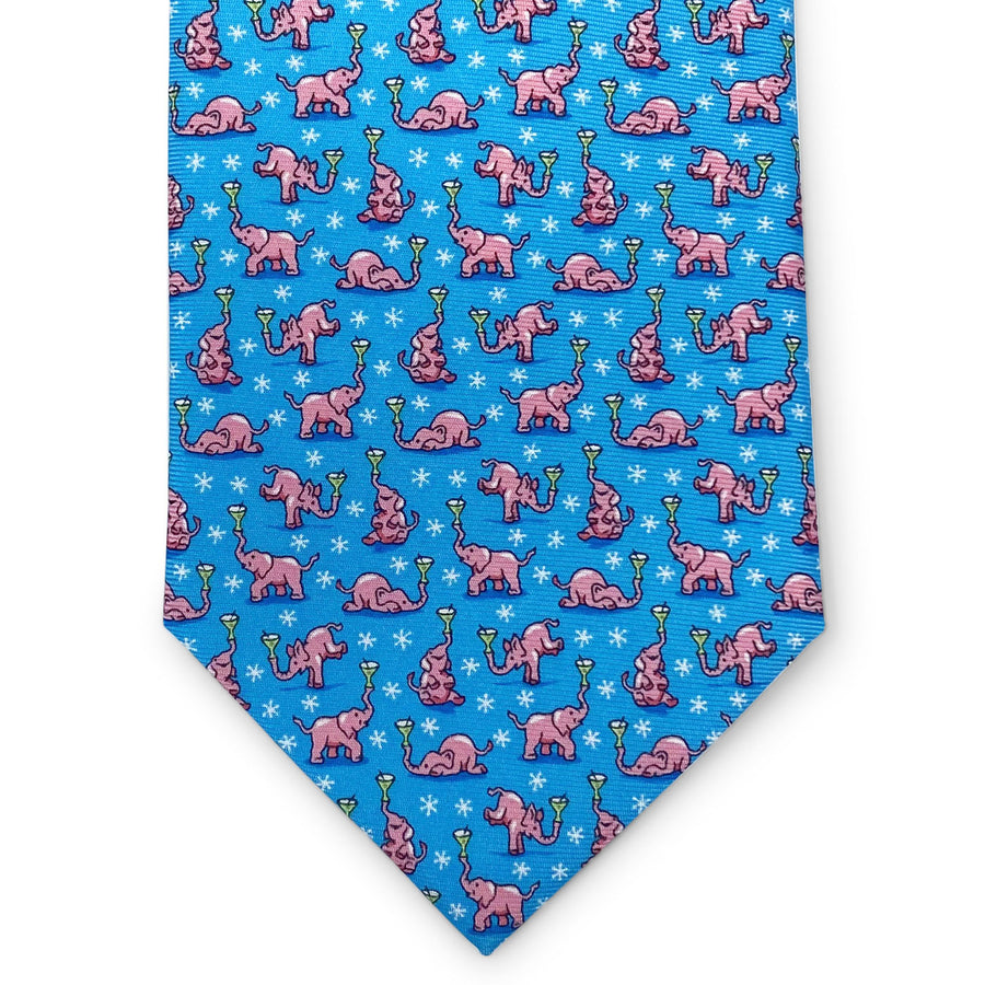 Pink Elephant Party: Tie - Turquoise