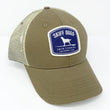 Load image into Gallery viewer, Hang Ten Hound Blue: Badged Trucker Cap - Driftwood