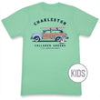 Load image into Gallery viewer, Beach Bound Bulldog Charleston: Kid's Short Sleeve T-Shirt - Fairway
