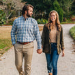 Load image into Gallery viewer, Cary: Brookline Button Down - Green/Violet (M)