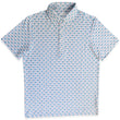 Load image into Gallery viewer, Blue Crab: Upcycled Club Polo - White