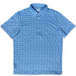 Load image into Gallery viewer, Drunken Crab: Upcycled Club Polo - Mid-Blue