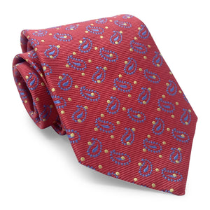 Bespoke Paisley Dot: Tie - Red