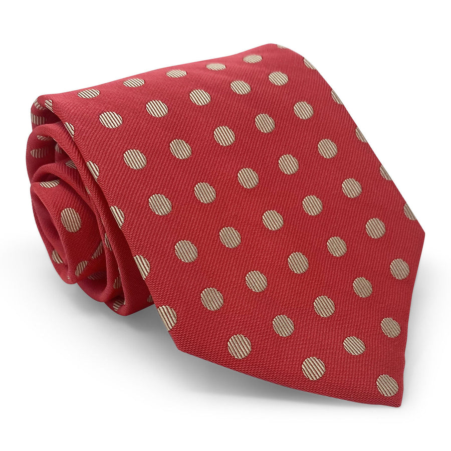 Bespoke Dotted Line: Tie - Red/Yelow