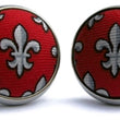 Load image into Gallery viewer, Fleur De Lis: Cufflinks - Red