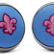 Load image into Gallery viewer, Fleur Stripe: Cufflinks - Light Blue