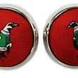 Load image into Gallery viewer, North Pole Parade: Cufflinks - Red