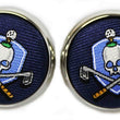 Load image into Gallery viewer, Skull & Cross-Clubs: Cufflinks - Navy