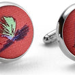 Load image into Gallery viewer, Hooked on Flies: Cufflinks - Coral