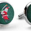 Load image into Gallery viewer, American Made Collared Greens Cufflinks - Silk Green Made in the USA