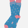 Load image into Gallery viewer, Flamingo Folly: Socks - Turquoise