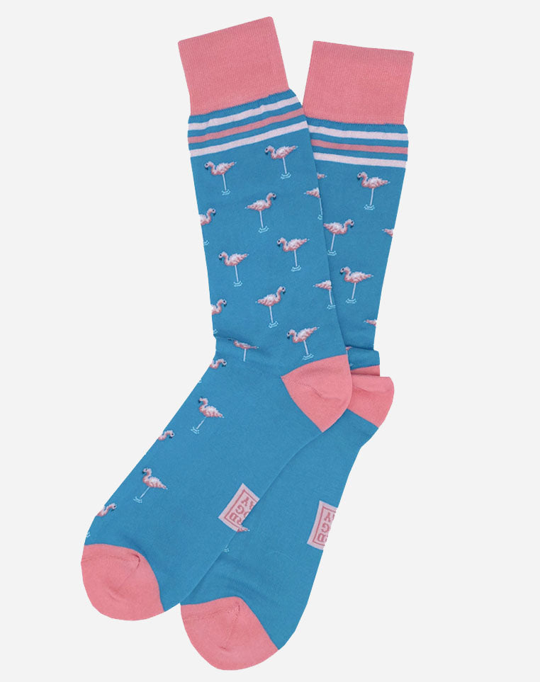Flamingo Folly: Socks - Turquoise