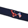 Load image into Gallery viewer, Patriotic Pinchers: Embroidered Belt - Navy