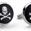 Load image into Gallery viewer, Skull & Crossbones: Woven Silk Cuffllinks - Black