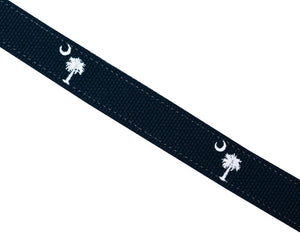 Palmetto Moon: Embroidered Belt - Navy