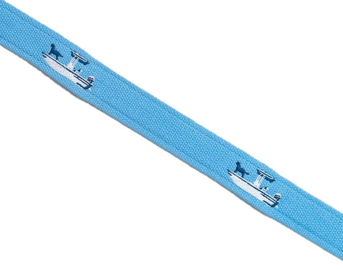 Skiff Dogs: Embroidered Belt - Light Blue