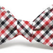 Load image into Gallery viewer, American Made Collared Greens Bow Tie Red/Black Made in the USA