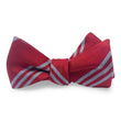 Load image into Gallery viewer, College Collection Stripes: Bow - Dark Red/Silver