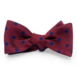 Load image into Gallery viewer, College Collection Dots: Bow - Dark Red/Navy