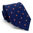 Load image into Gallery viewer, College Collection Dots: Tie - Navy/Orange