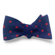 Load image into Gallery viewer, College Collection Dots: Bow - Navy/Red