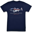 Load image into Gallery viewer, USA Striper: Short Sleeve T-Shirt - Navy