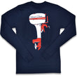Load image into Gallery viewer, Outboard: Long Sleeve T-Shirt - Navy/Red
