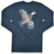 Load image into Gallery viewer, Southern Quail: Long Sleeve T-Shirt - Steel Blue
