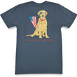 Load image into Gallery viewer, Patriotic Pup: Short Sleeve T-Shirt - Steel Blue