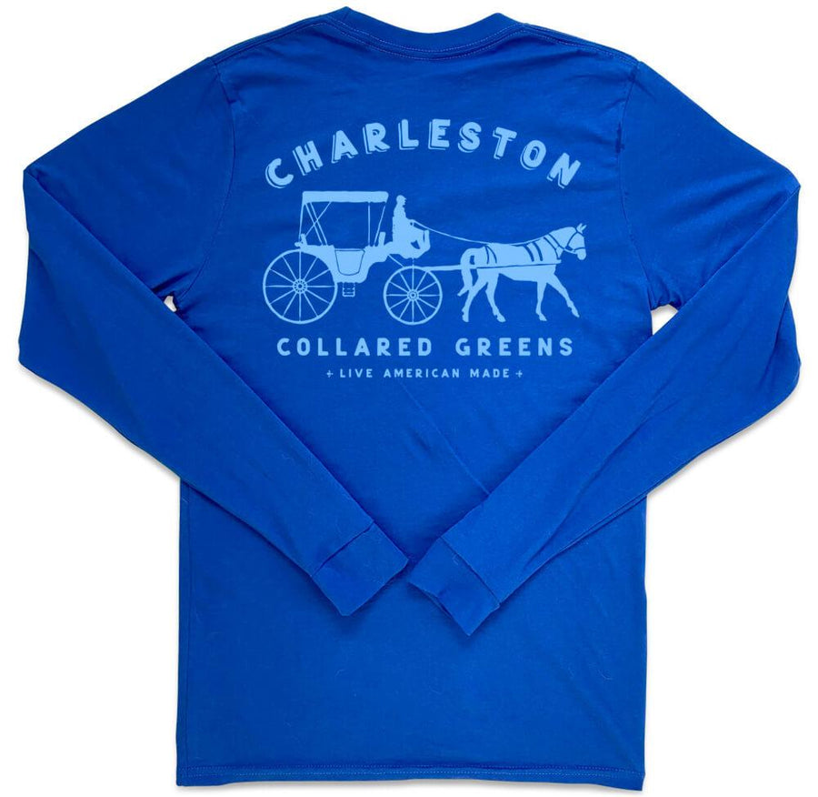 King Street Carriage: Long Sleeve T-Shirt - Harbor Blue