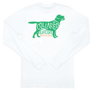 Green Dog: Long Sleeve T-Shirt - White (S)