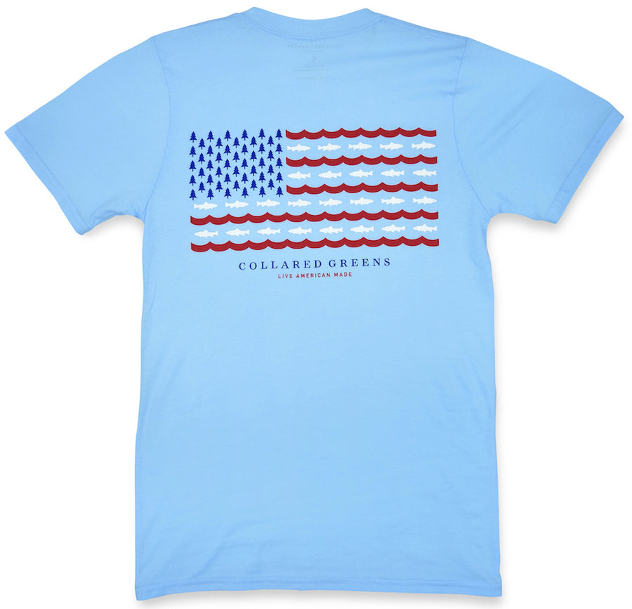 Trout Flag: Short Sleeve T-Shirt - Carolina