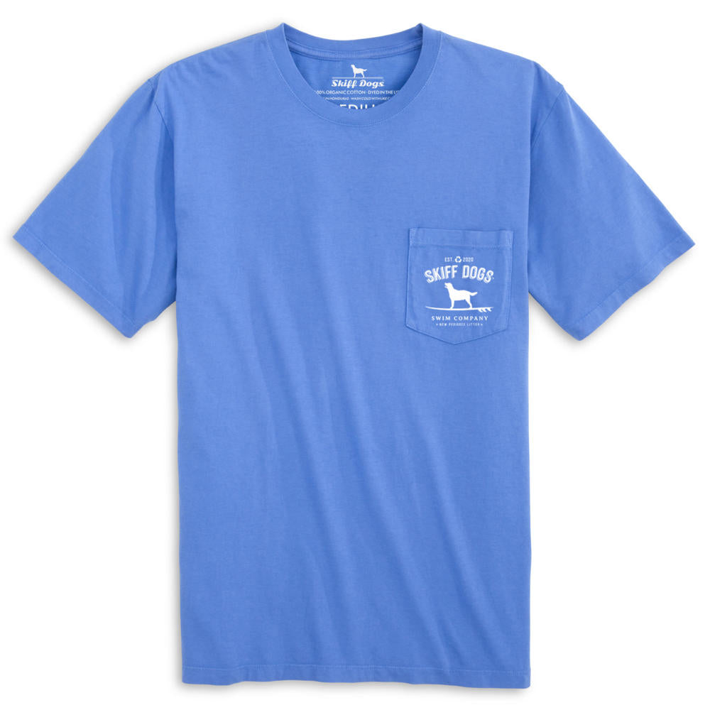 Hang Ten Hound: Pocket Short Sleeve T-Shirt - Azure – Collared Greens