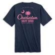 Load image into Gallery viewer, Skiff Dogs Hometown: Pocket Short Sleeve T-Shirt - Navy/Pink
