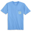 Load image into Gallery viewer, Skiff Dogs Hometown: Pocket Short Sleeve T-Shirt - Azure/Yellow