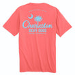 Load image into Gallery viewer, Skiff Dogs Hometown: Pocket Short Sleeve T-Shirt - Coral/Light Blue