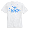 Load image into Gallery viewer, Skiff Dogs Hometown: Pocket Short Sleeve T-Shirt - White/Light Blue