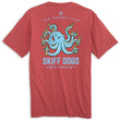 Load image into Gallery viewer, Open Bar Octopus: Pocket Short Sleeve T-Shirt - Brick