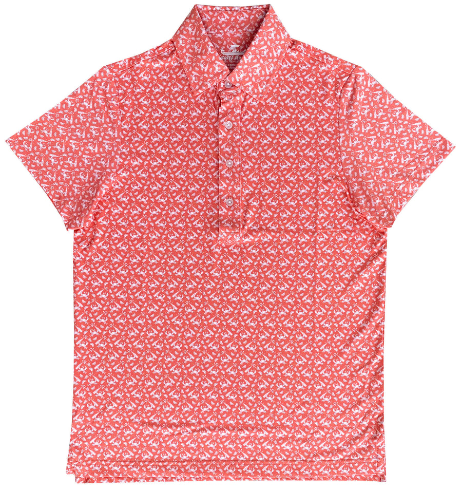 Drunken Crab: Upcycled Club Polo - Coral