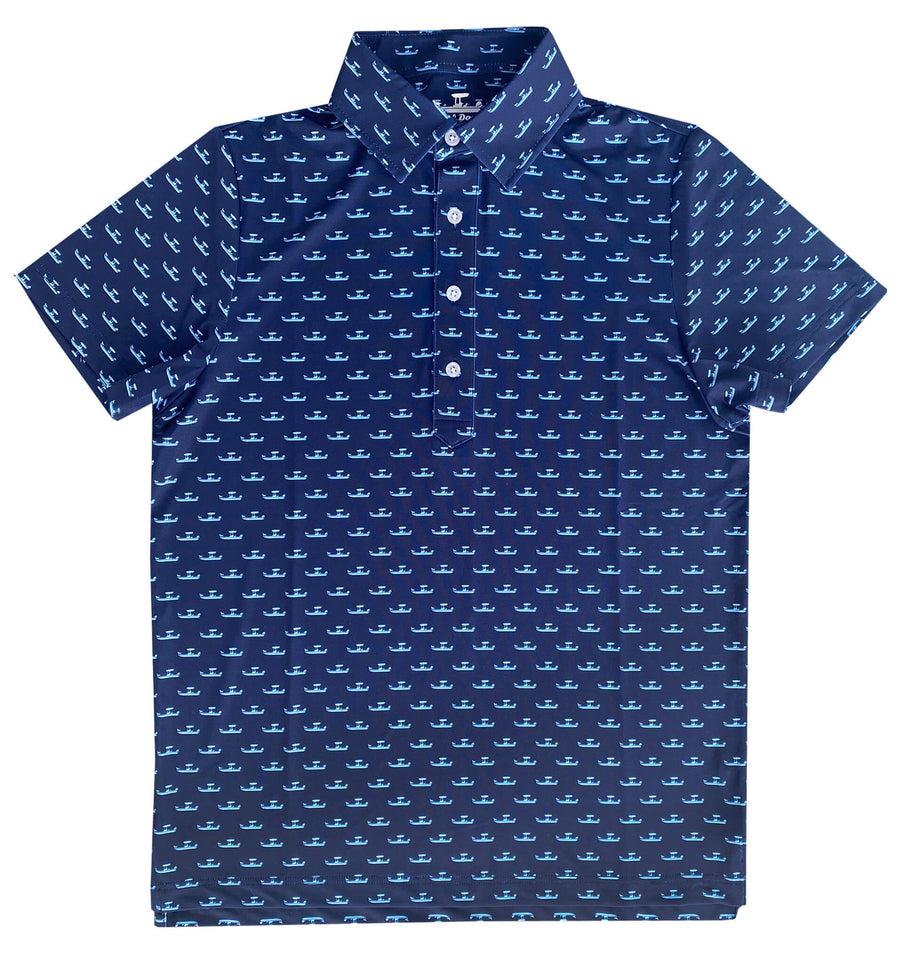 Skiff Dogs: Upcycled Club Polo - Navy