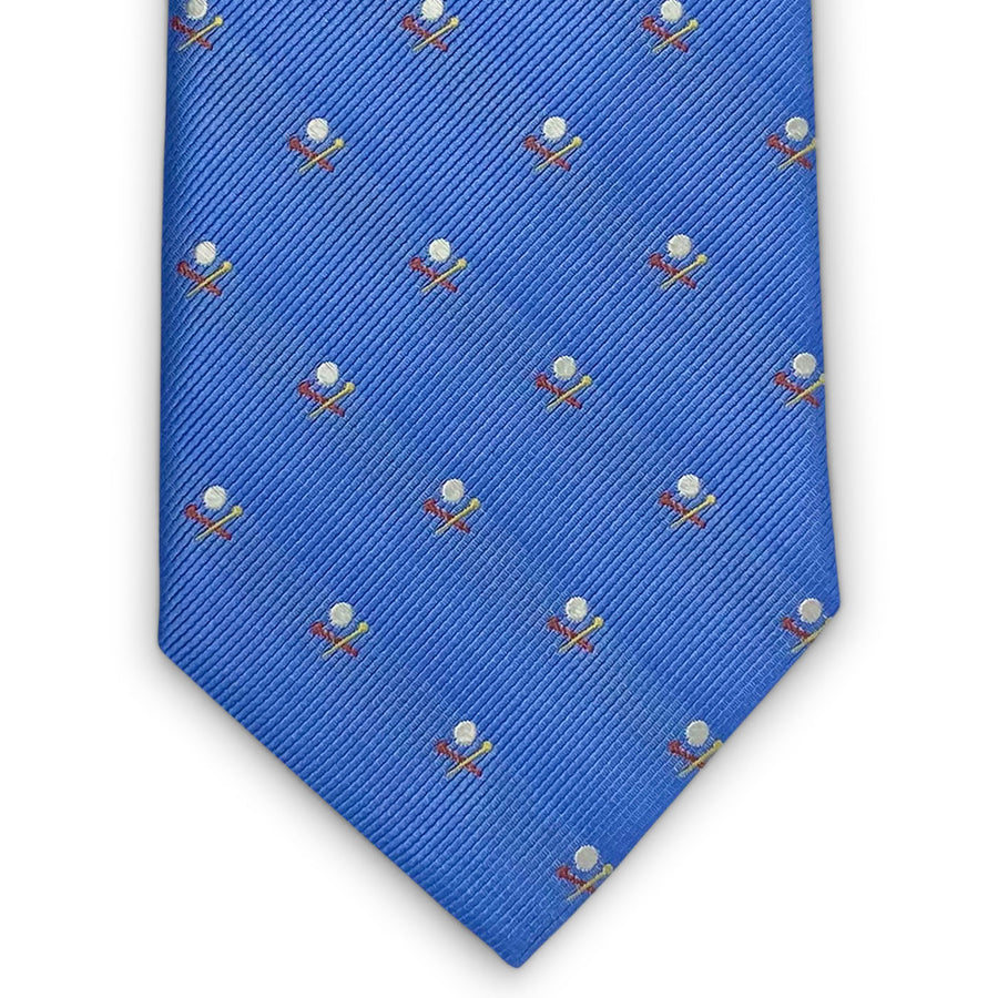 Golf Ball & Tee: Tie - Blue