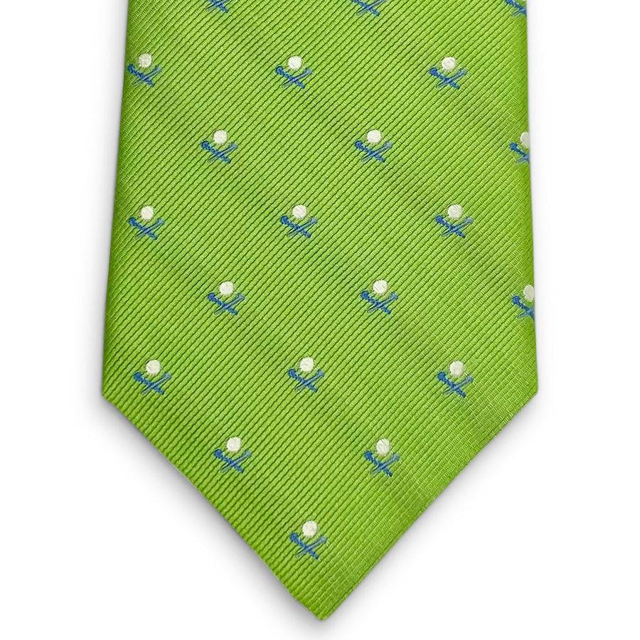 Golf Ball & Tee: Tie - Lime