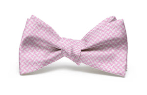 Houndstooth: Bow Tie - Pink/White