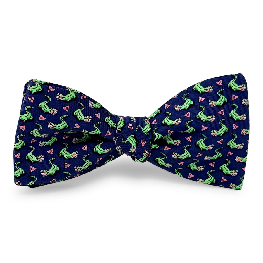 Hazard on Eight: Bow Tie - Navy/Pink
