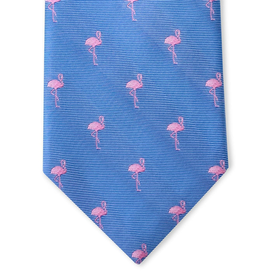 Flamingos: Tie - Light Blue