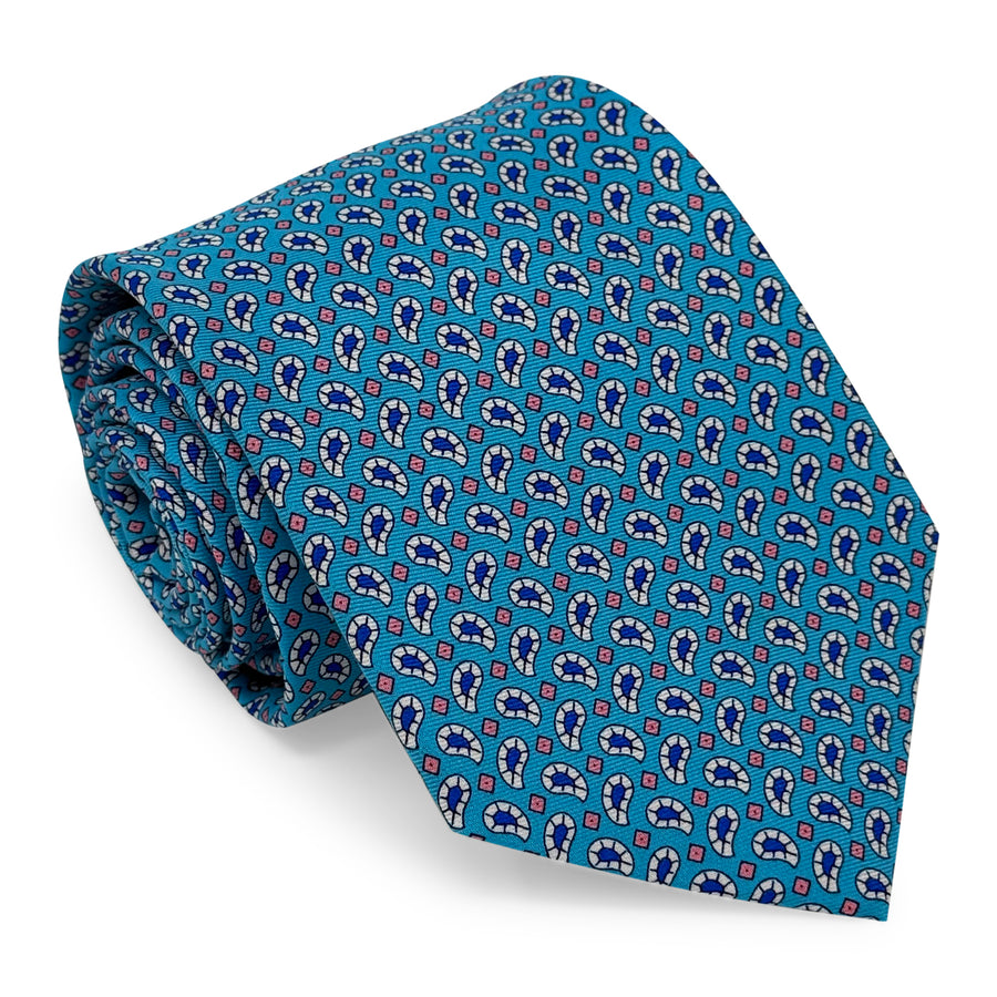 Pablito Paisley: Tie - Turquoise