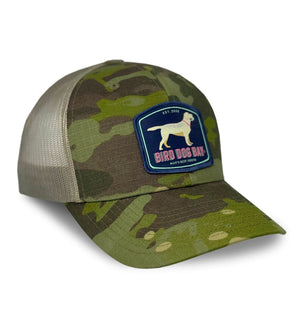 Yellow Lab: Sportsman Trucker Cap - Camo