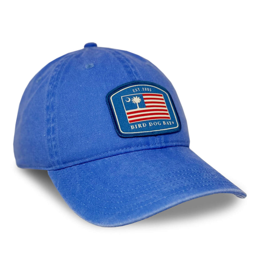 Palmetto Flag: Sportsman Cotton Twill Cap - Light Blue
