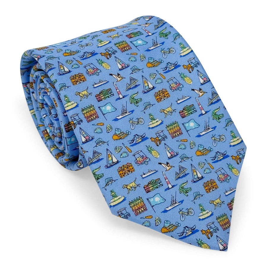 Holy City: Tie - Light Blue