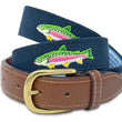 Load image into Gallery viewer, Over The Rainbow: Embroidered Belt - Navy
